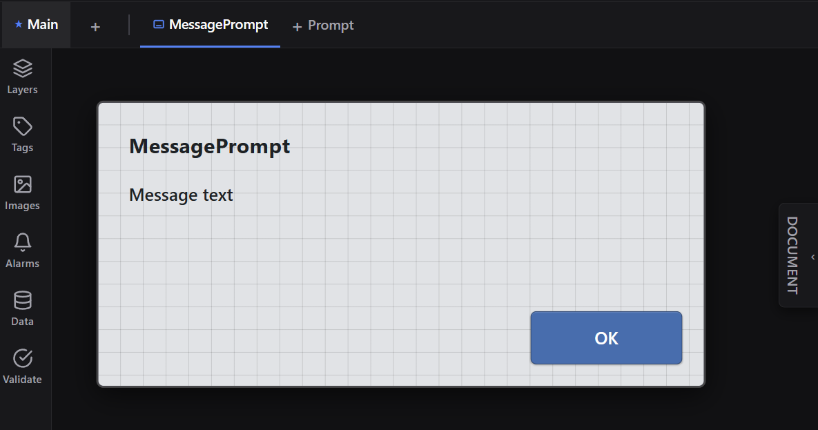 A default message prompt from template